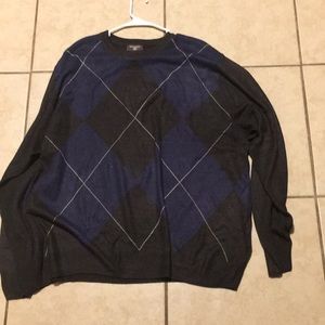 Very comfortable soft blue and black sweater